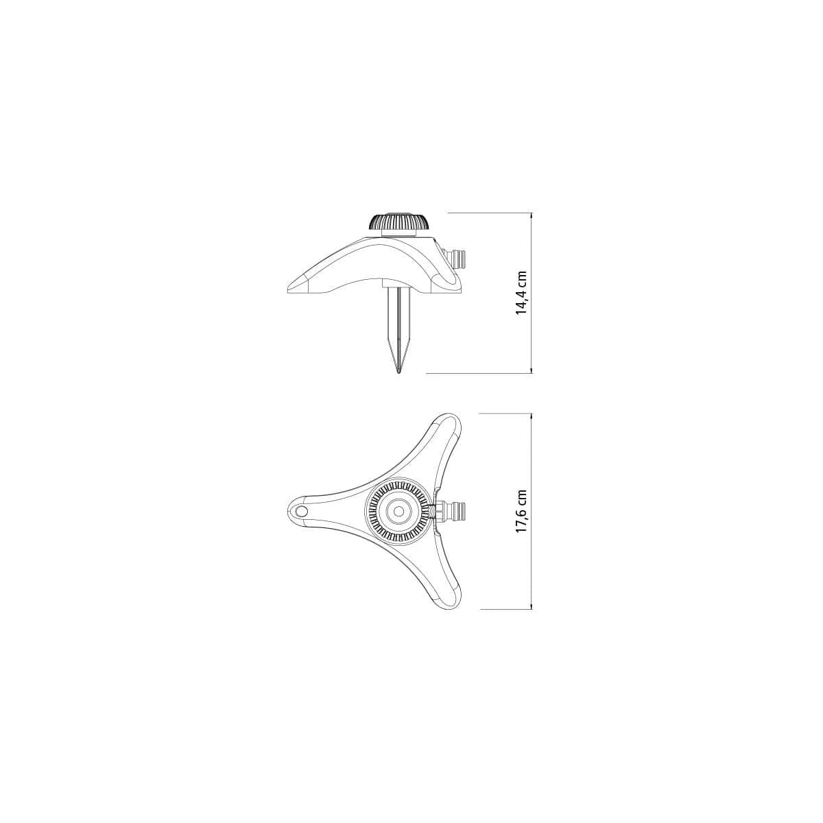Aspersor Estatico Regador De Jardin Tramontina Plastico — imagen 4 de 4
