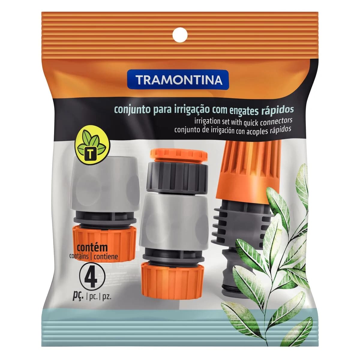 Juego De Riego Tramontina Acoples Rapidos Boquilla 4 Piezas — imagen 2 de 5