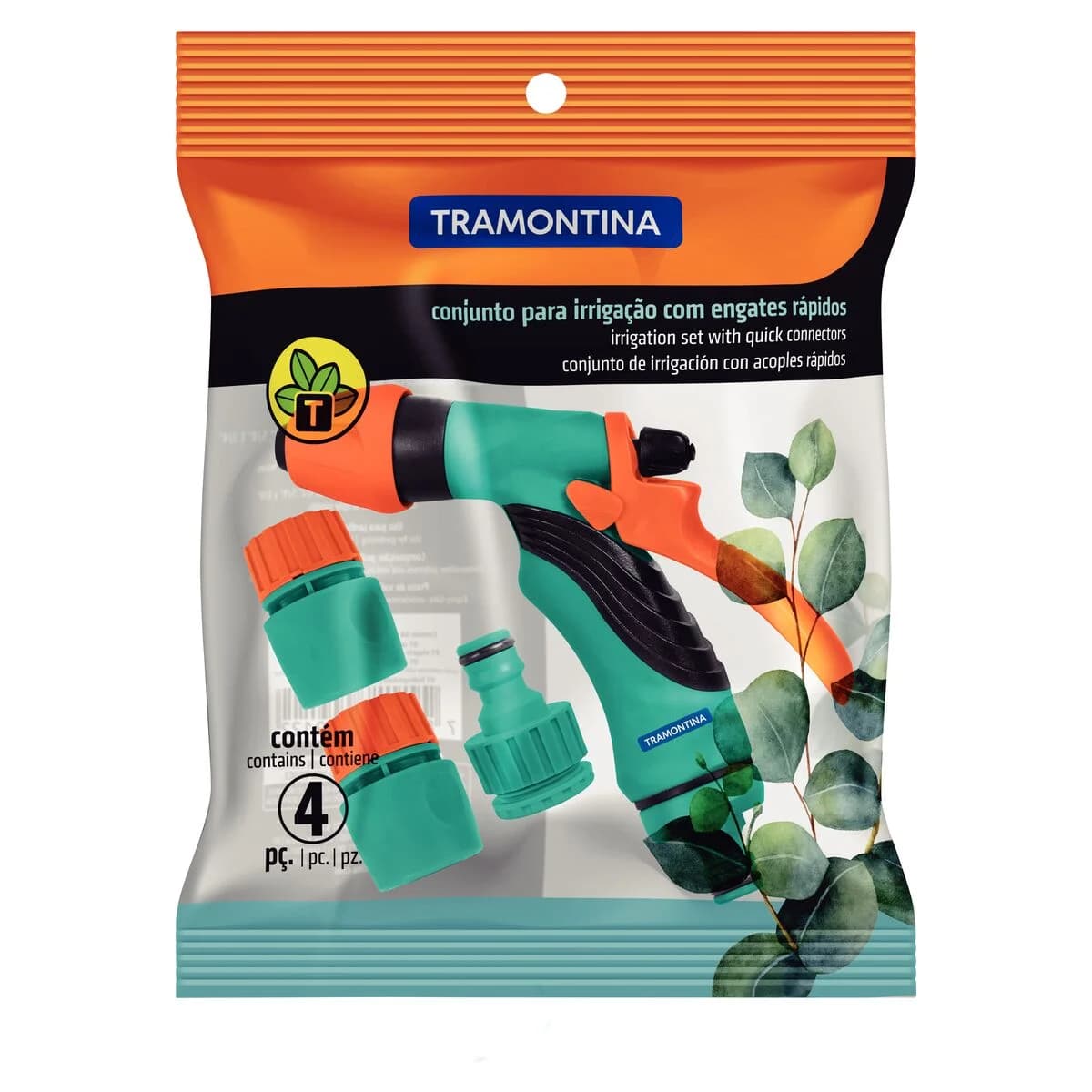 Juego Para Riego Tramontina Con Acoples Rapidos Hidropistola — imagen 2 de 3