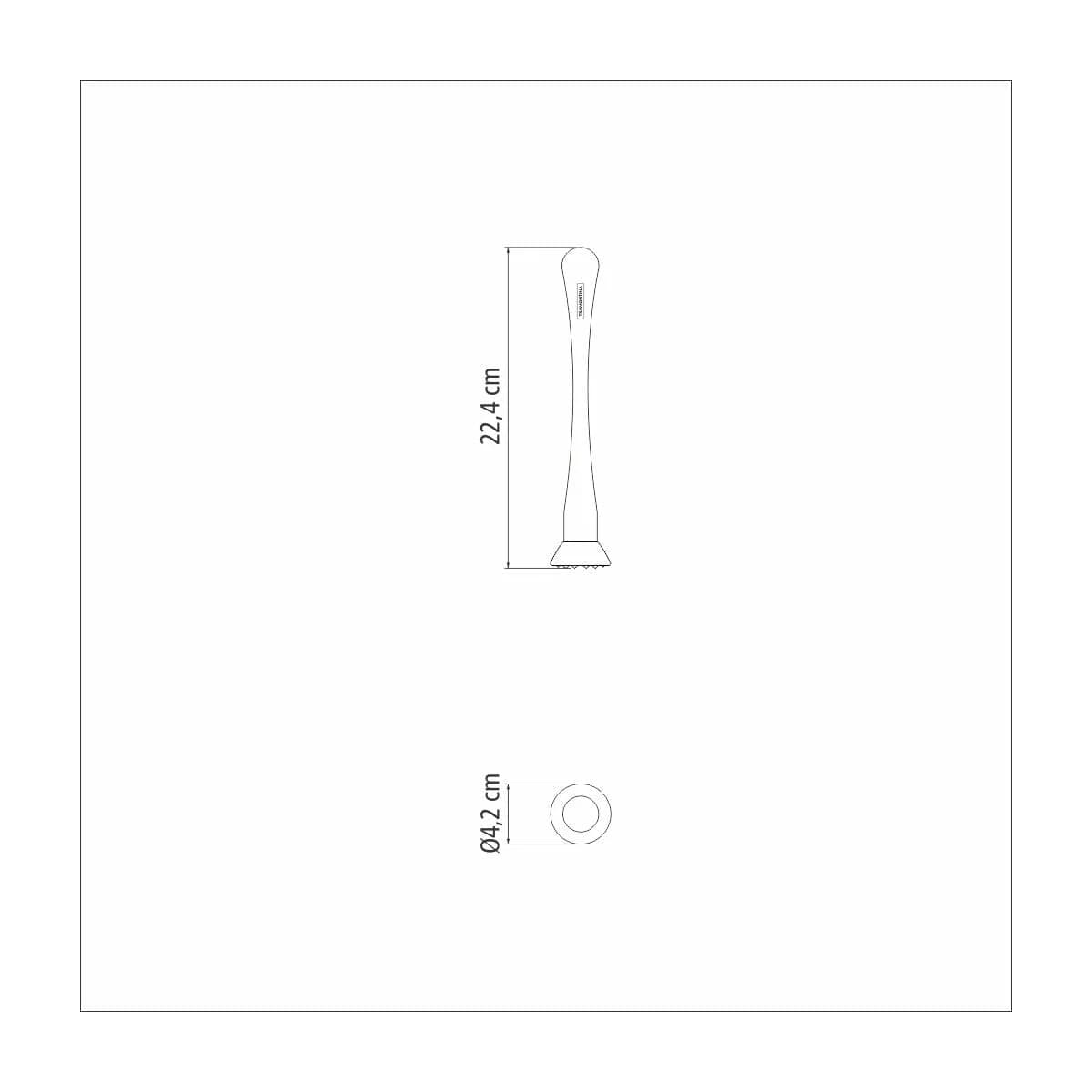 Triturador De Cocteleria Macerador Acero Inoxidable 22,4 Cm — imagen 3 de 6