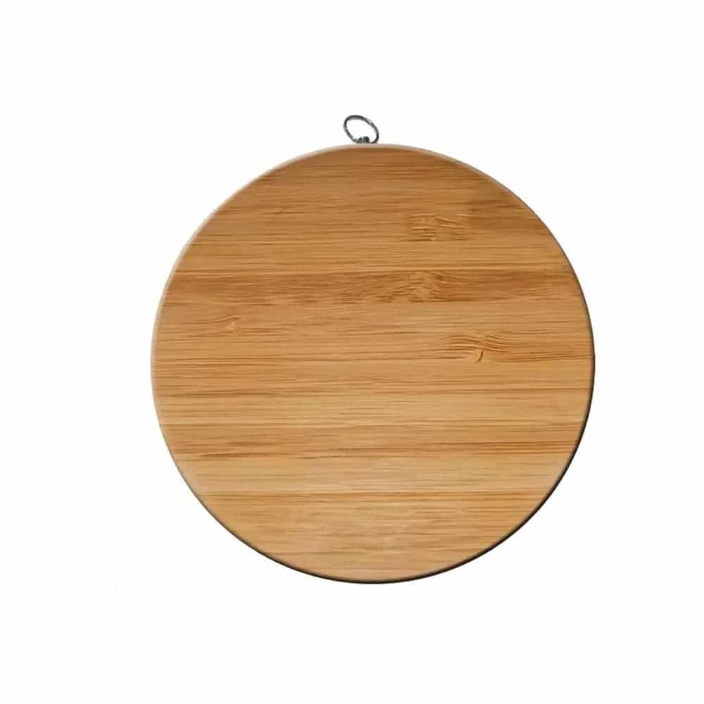 Tabla De Madera Redonda Bambu Para Pizza Carne 34 Cm