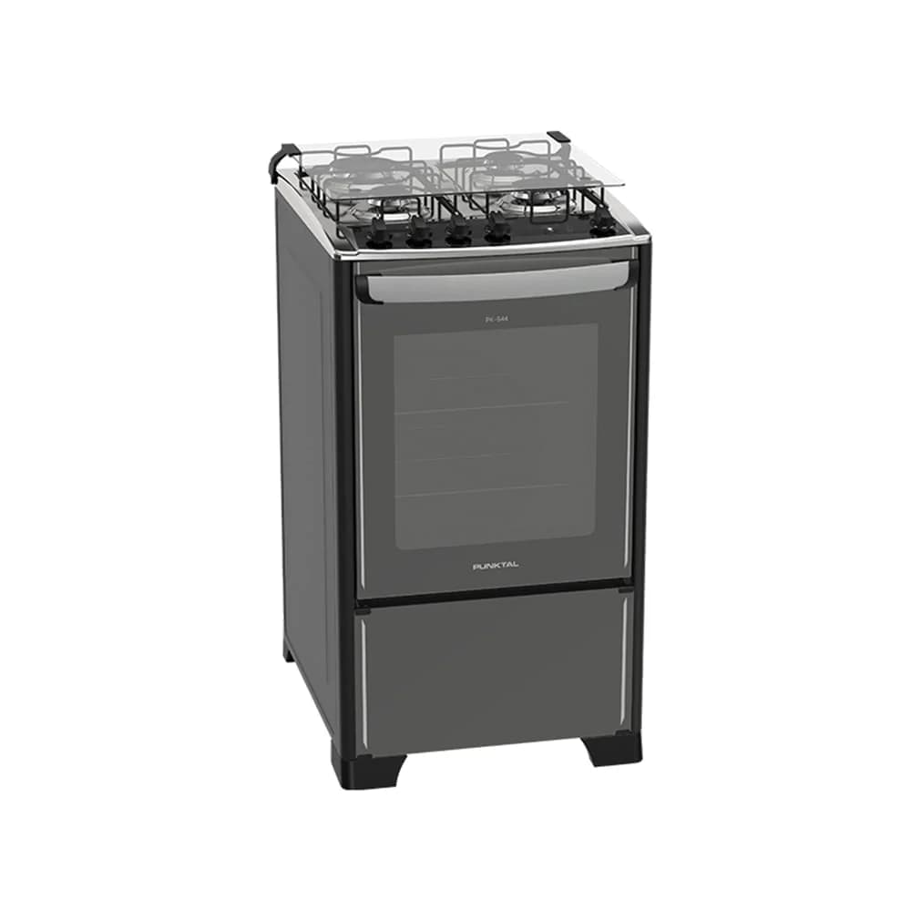 Cocina Punktal Pk-544 Supergas Negra 4 Hornallas Full Glass — imagen 1 de 1