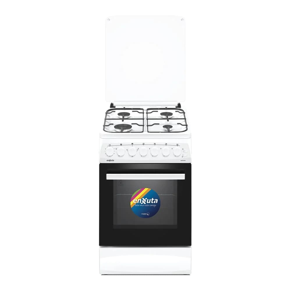 Cocina Combinada Enxuta 4 Hornallas Multigas Encendido Electronico