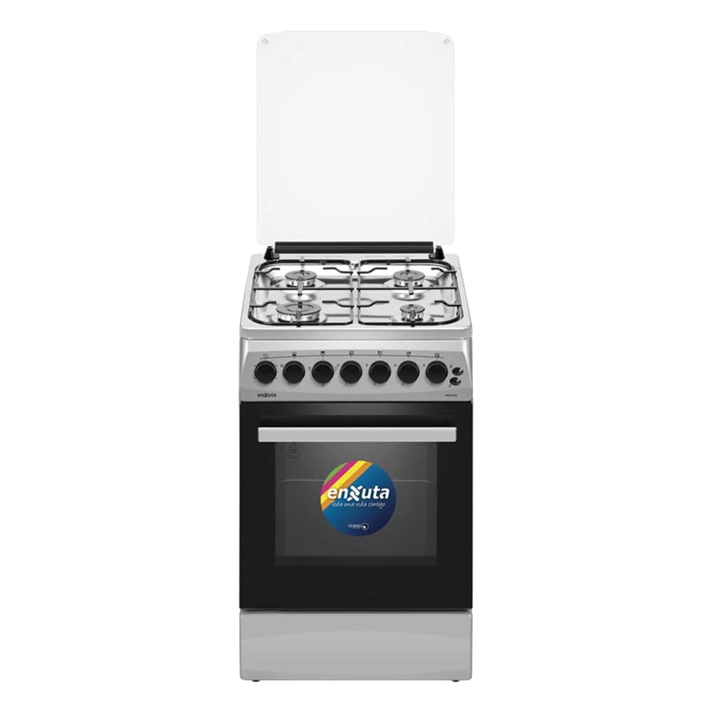 Cocina Combinada Enxuta 4 Hornallas Multigas Encendido Electronico