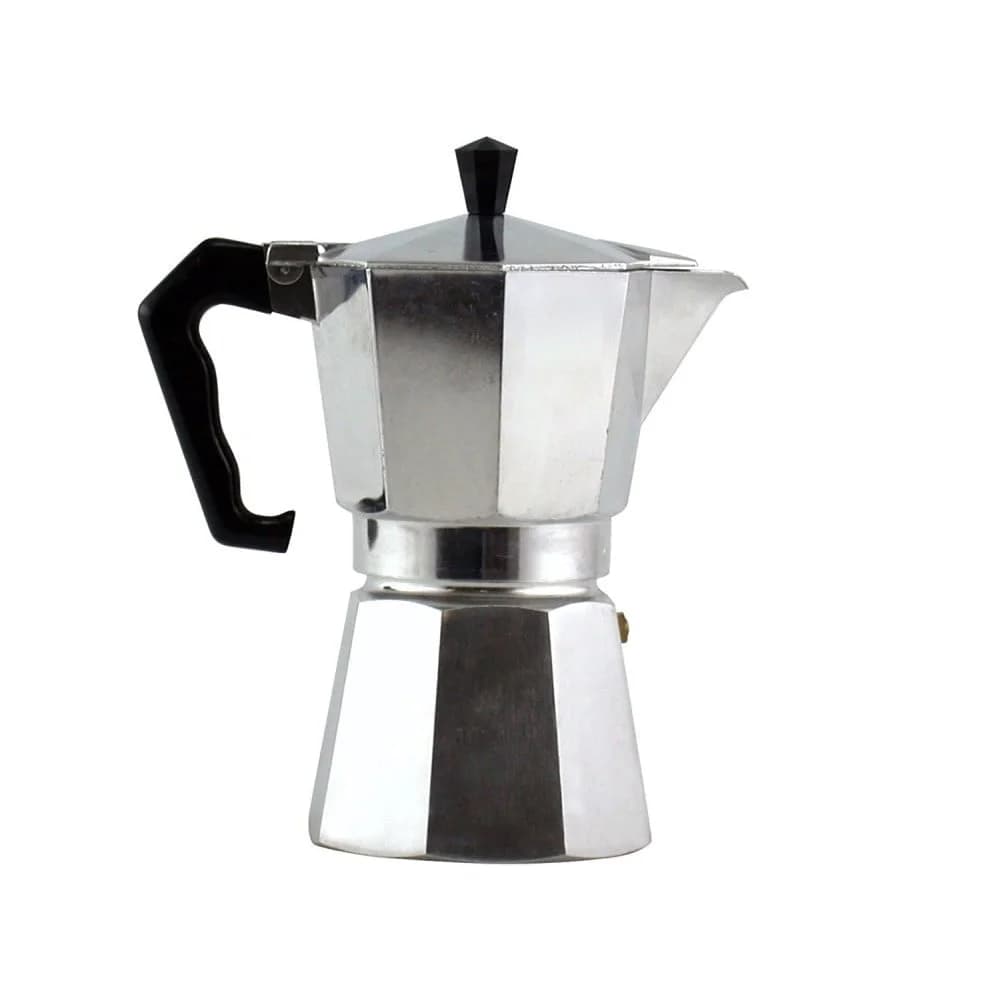 Cafetera Italiana De Aluminio 6 Tazas Mango Plastico — imagen 1 de 1