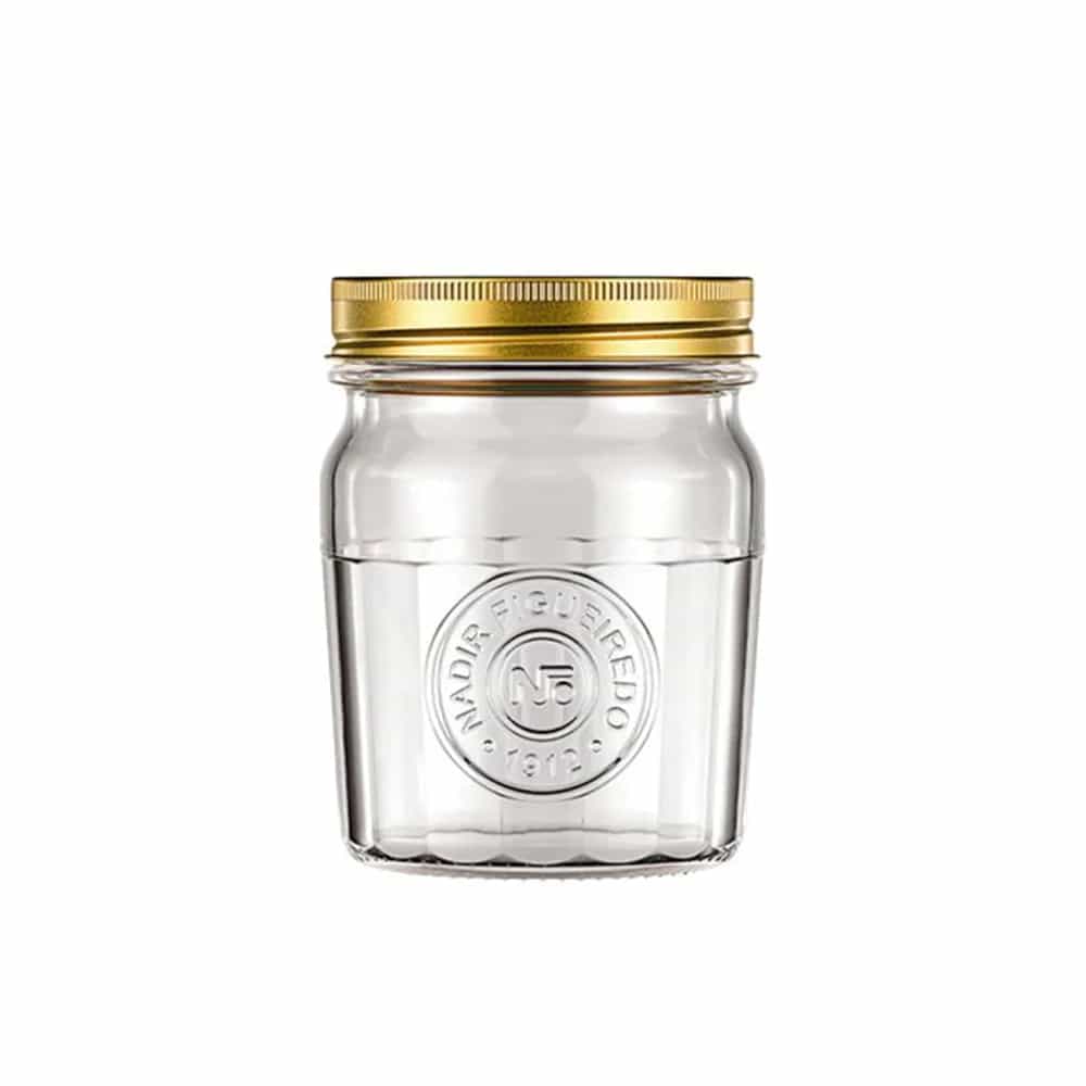 Frasco De Vidrio 500 Ml Con Tapa Metalica Nadir Americano