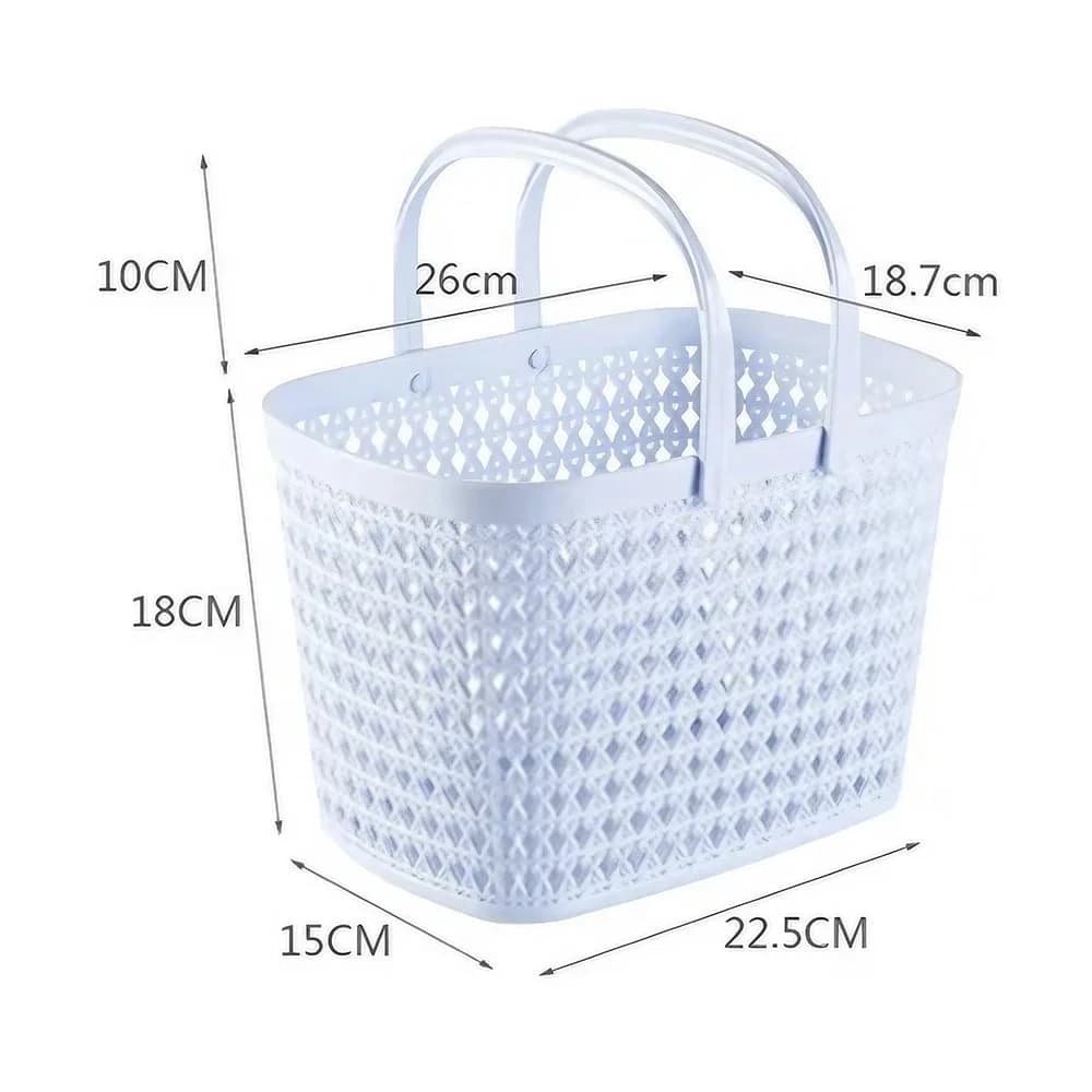 Canasta Cesto Organizador De Plastico Con Asas Grupo Dos — imagen 2 de 6