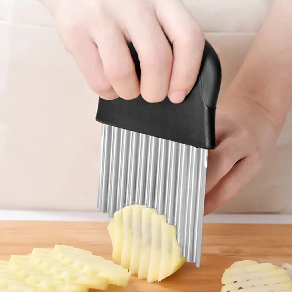 Cortador De Papas Vegetales Zig Zag Ondulado Acero Inox — imagen 3 de 3