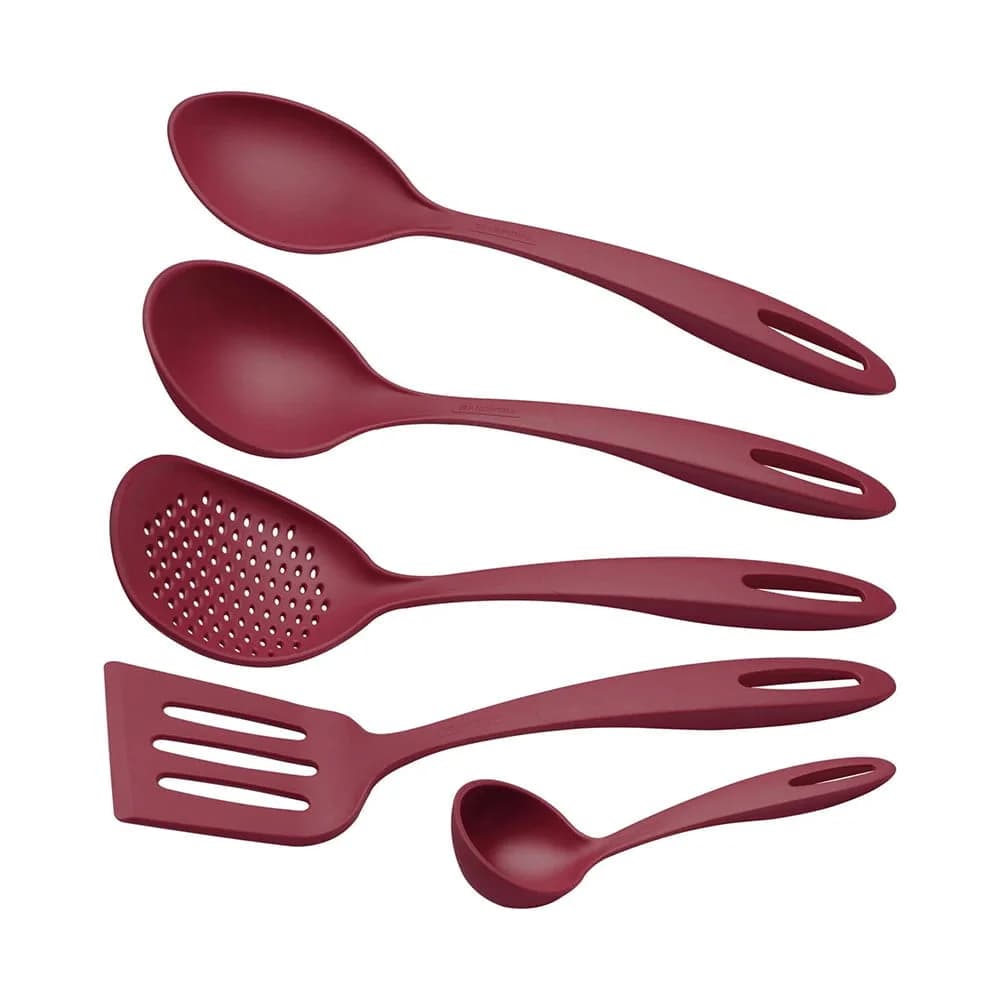 Juego de utensilios Tramontina Ability de nylon 5 piezas color rojo — imagen 1 de 3