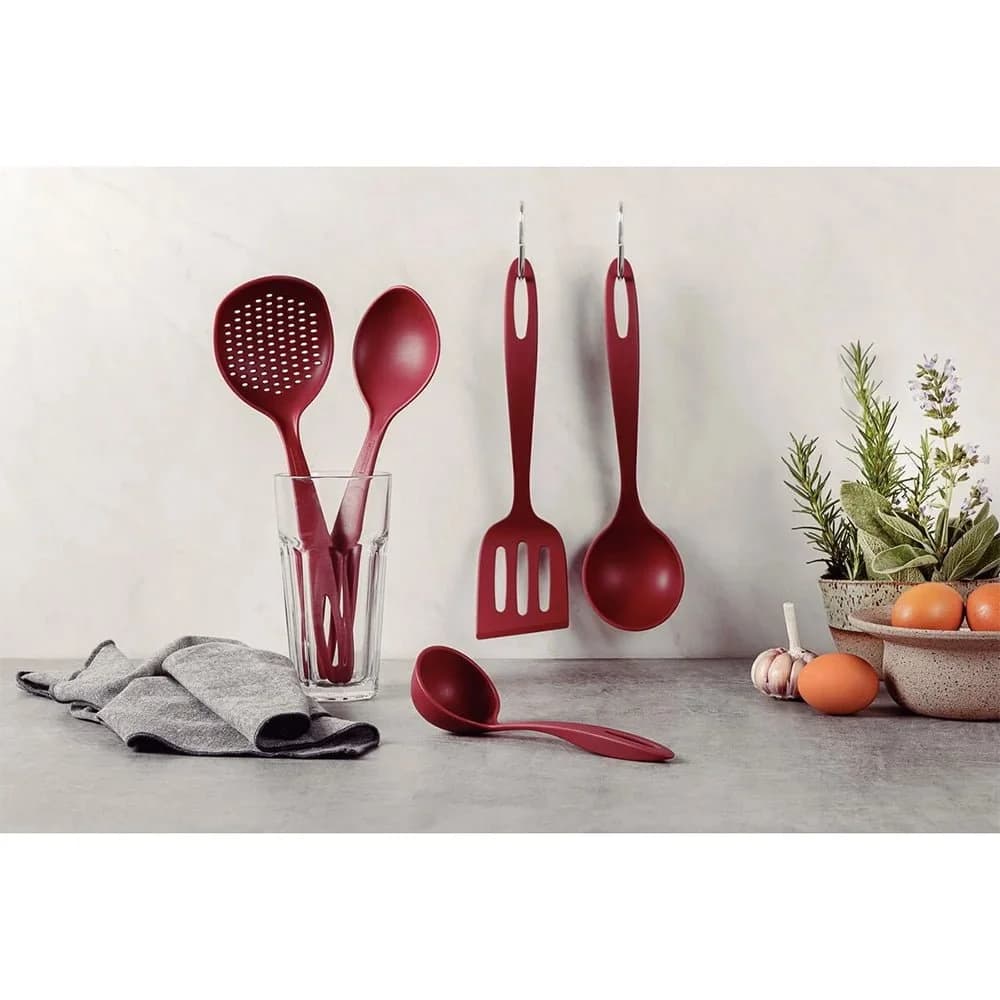 Juego de utensilios Tramontina Ability de nylon 5 piezas color rojo — imagen 3 de 3