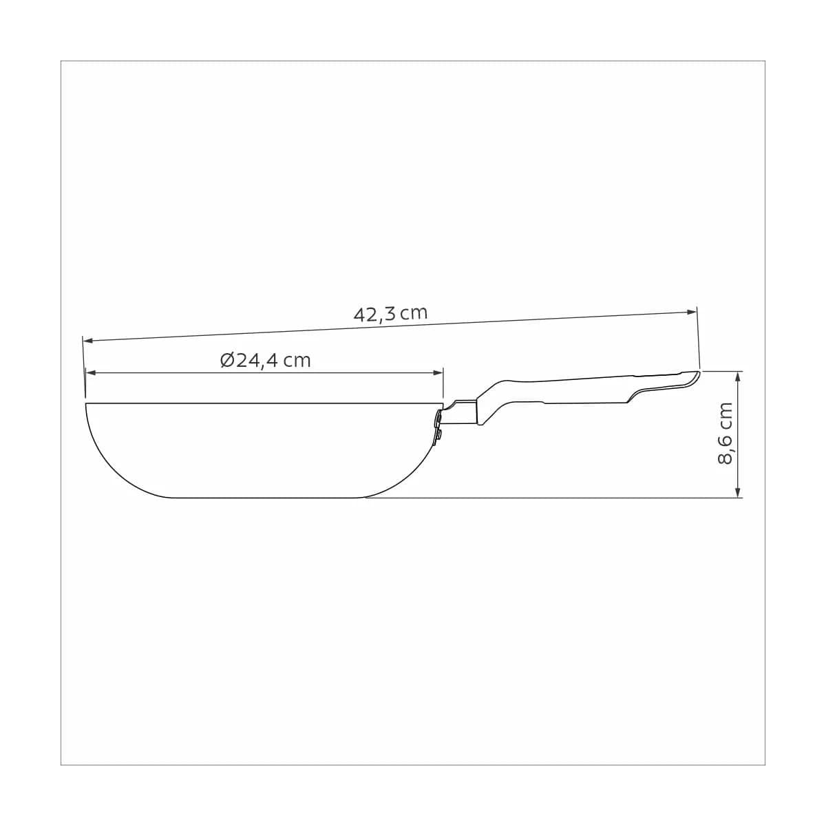 Sarten Wok Tramontina 24 Cm Teflon Antiadherente Loreto — imagen 5 de 5