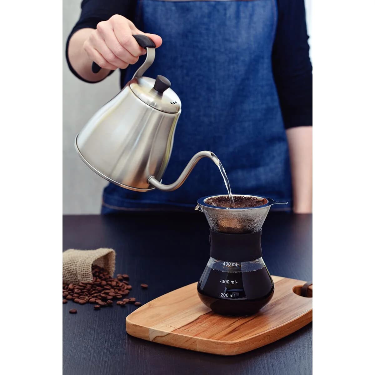 Cafetera Tramontina Con Colador Acero Inoxidable 400 Ml — imagen 5 de 8
