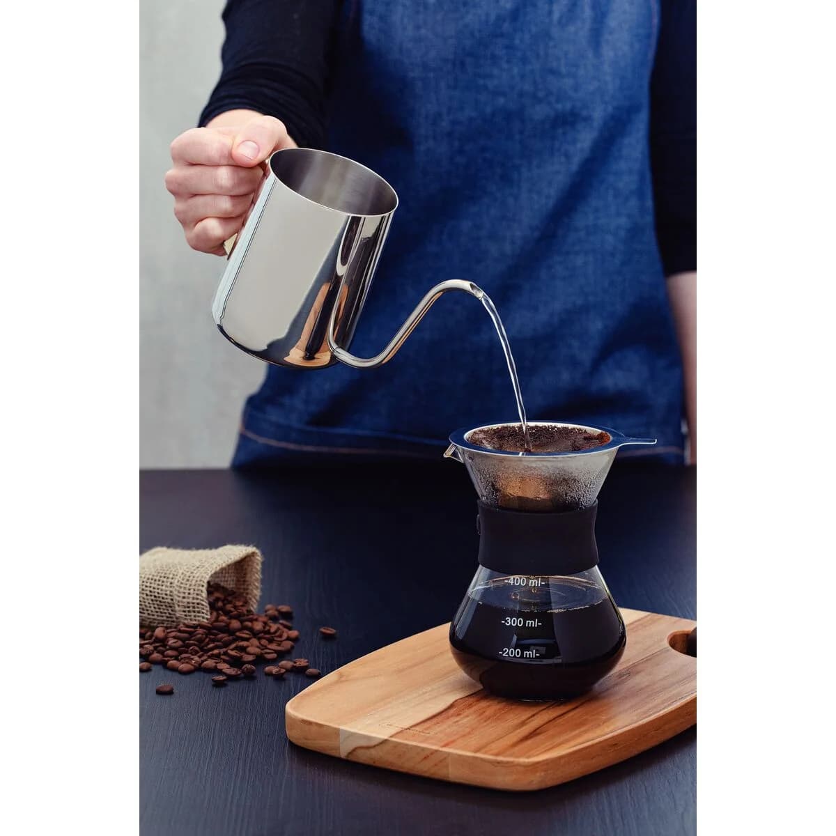 Cafetera Tramontina Con Colador Acero Inoxidable 400 Ml — imagen 6 de 8