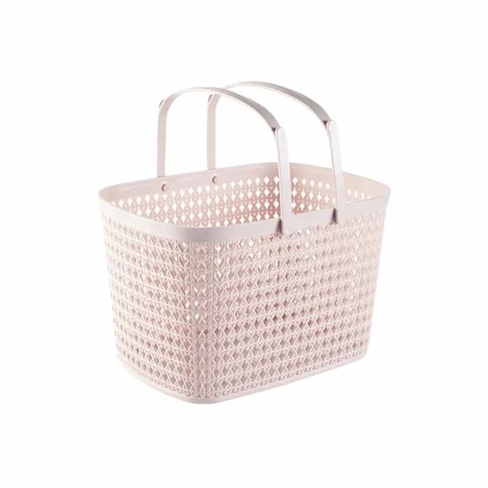 Canasta Cesto Organizador De Plastico 33 Cm Con Asas