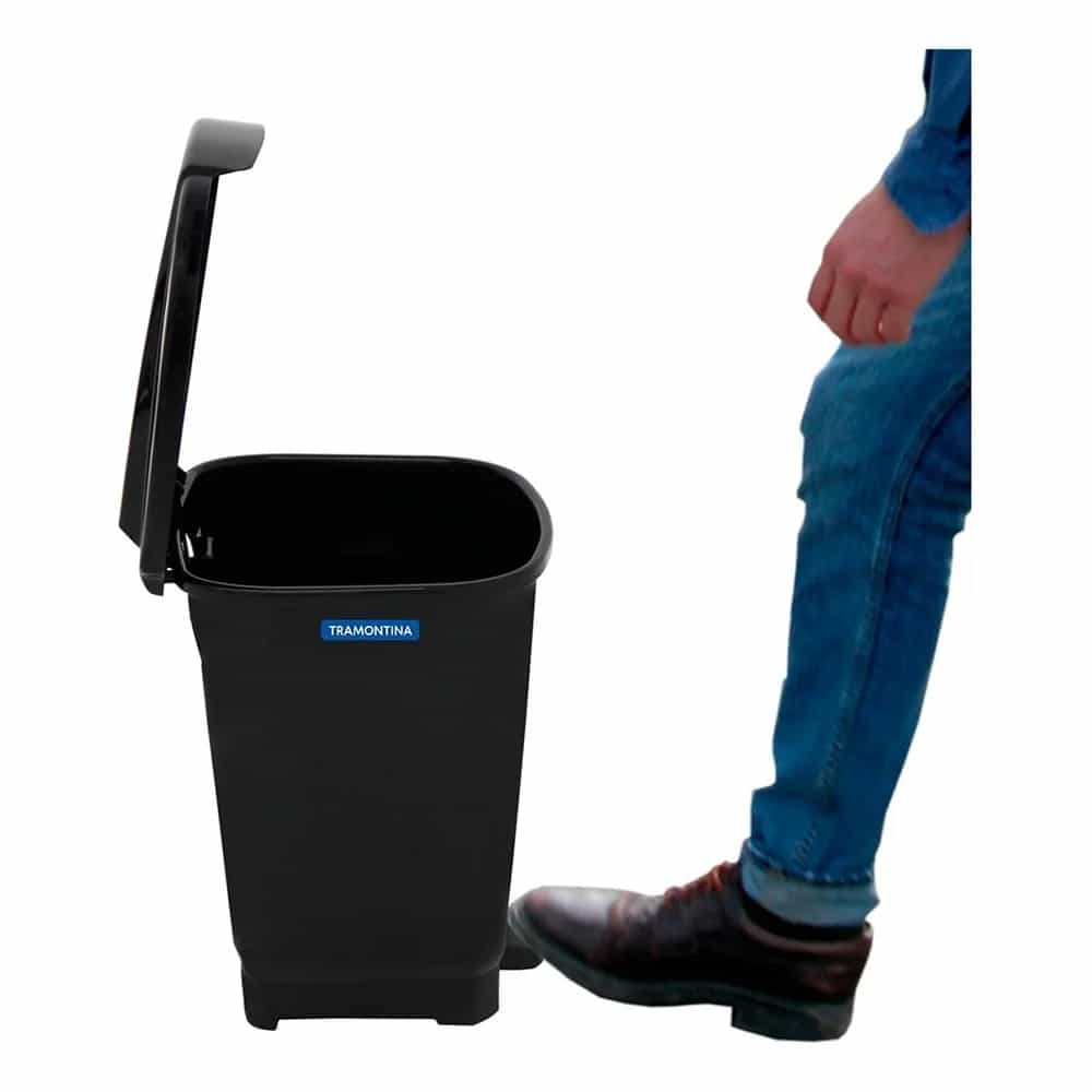 Papelera Basurero Con Pedal Residuos Tramontina 15 Litros