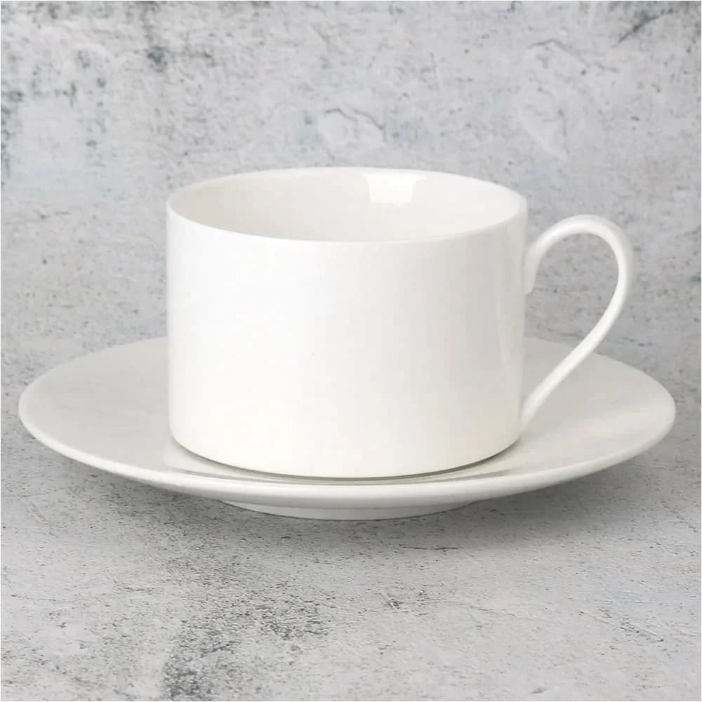 Taza Ceramica Con Plato Platillo Cafe Te Mug 260 Ml — imagen 2 de 3