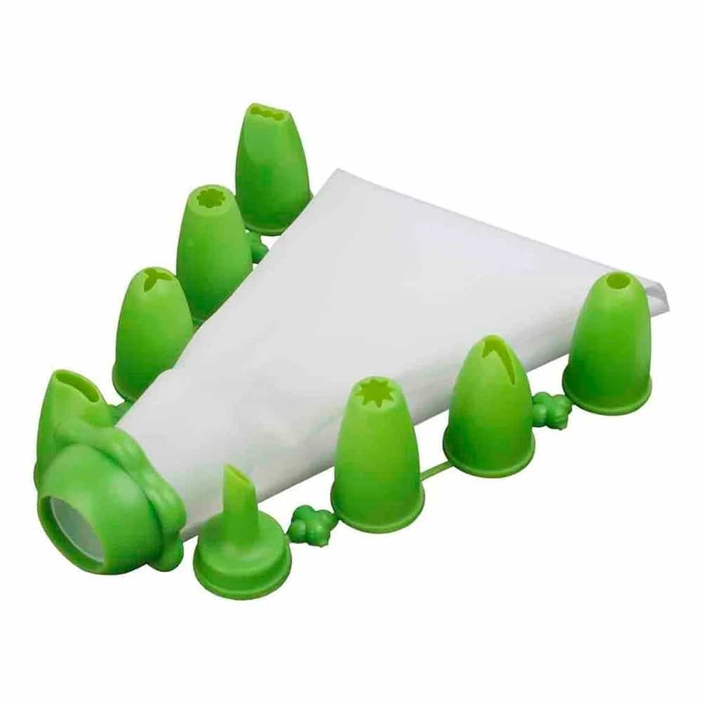Manga De Reposteria Con 6 Punteros Picos Acopple Silicona