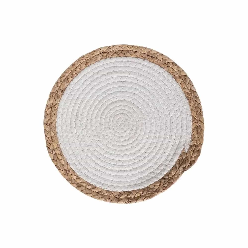 Individual Tejido Posa Plato 30 Cm Blanco/natural Selecta