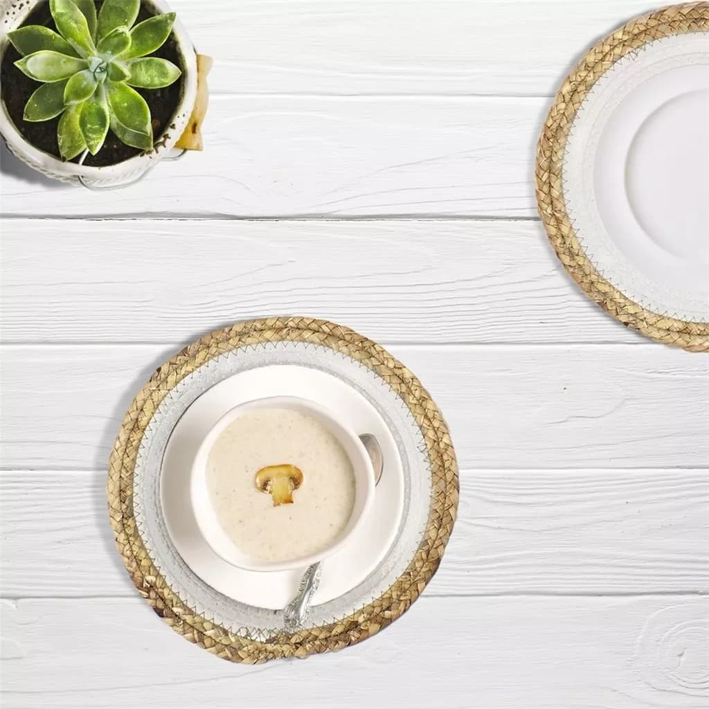 Individual Tejido Posa Plato 30 Cm Blanco/natural Selecta — imagen 3 de 3