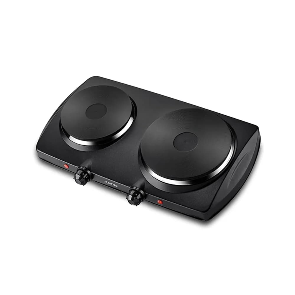 Anafe Eléctrico 2 Discos Punktal Color Negro 1500w Cable 1m — imagen 1 de 1