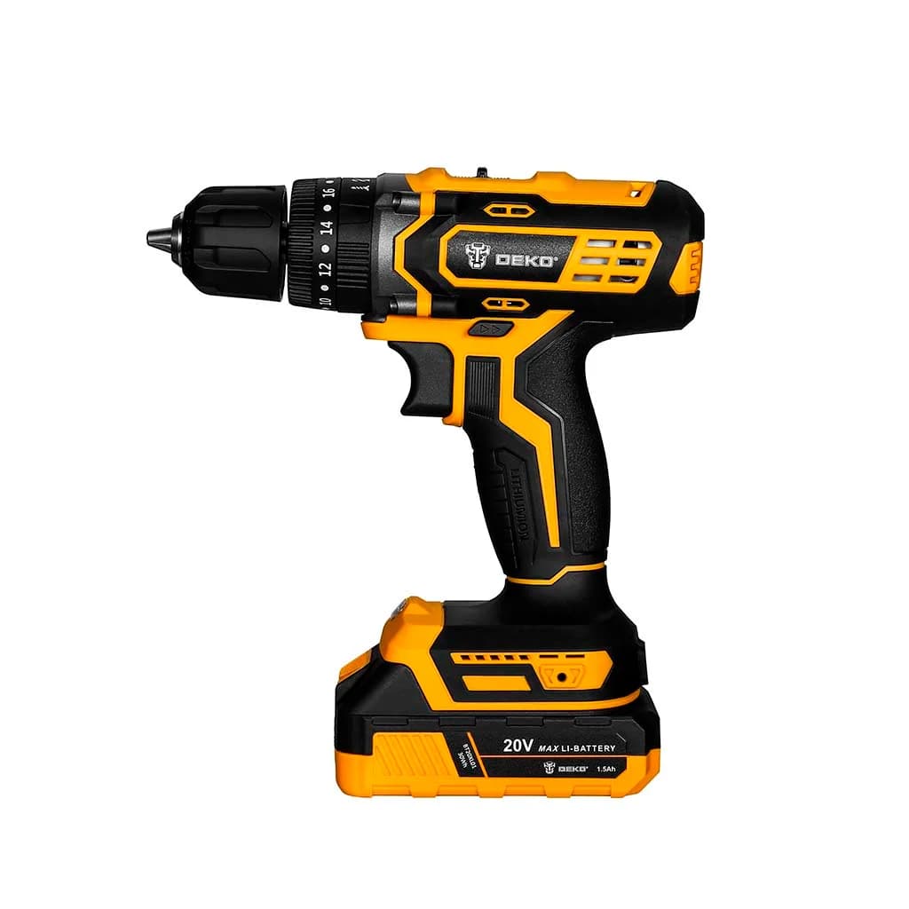 Taladro Atornillador A Batería Deko Dkcd20xl01-h10 10mm 40nm — imagen 2 de 3