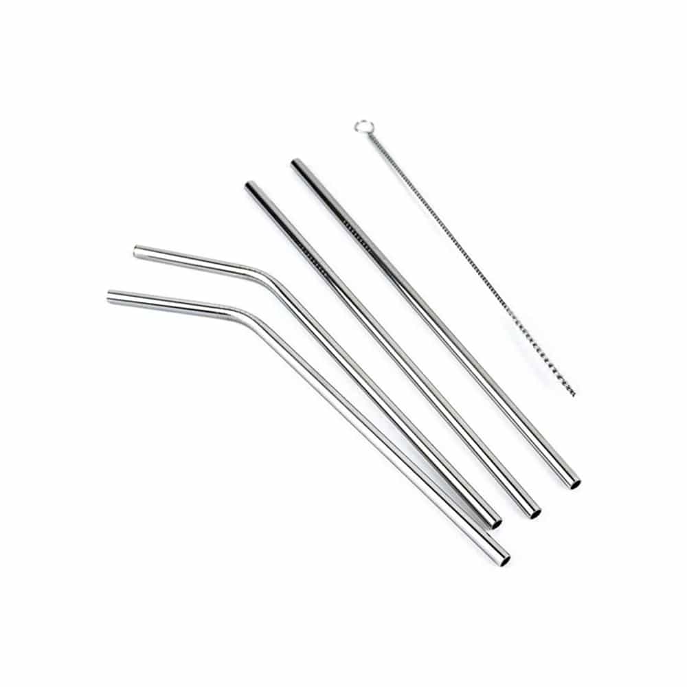 Sorbito Pajita Acero Inox Reutilizable X 4 Con Limpiador