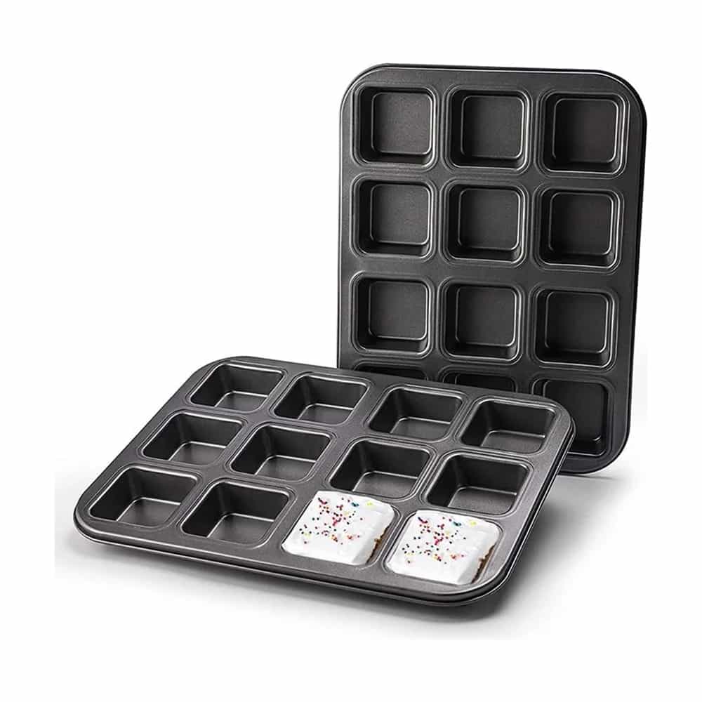 Asadera Molde Para Brownie Cereales Teflon Antidherente X 12