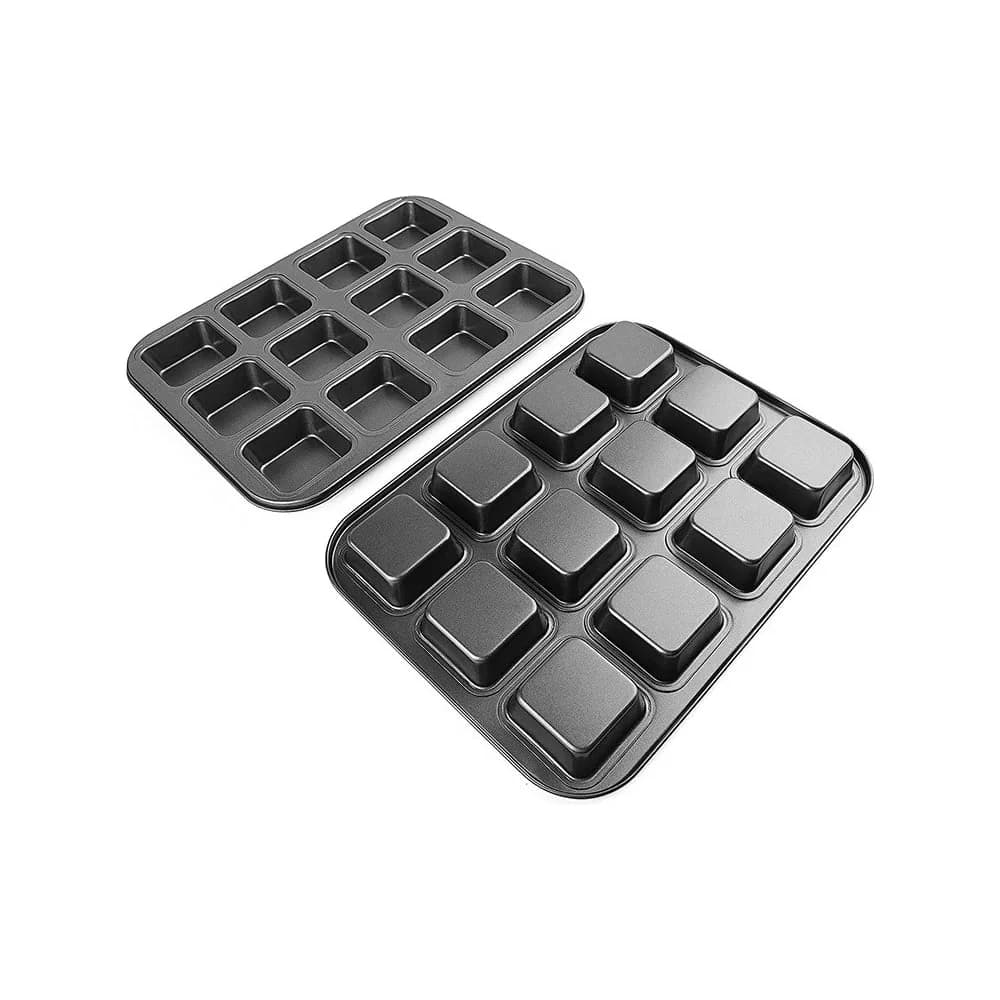 Asadera Molde Para Brownie Cereales Teflon Antidherente X 12 — imagen 2 de 3