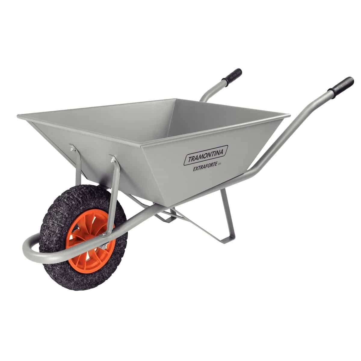 Carretilla Tramontina Gris Extra Fuerte 65 Litros Metalica
