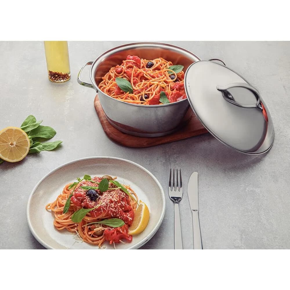 Batería de cocina de acero inoxidable con vaporera Tramontina Allegra 5 piezas — imagen 4 de 4