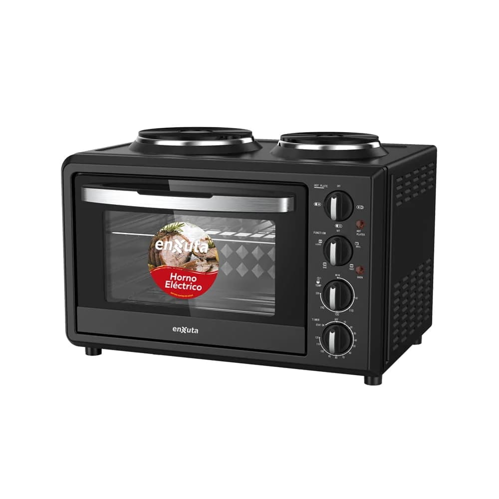 Horno Electrico Enxuta Henx032dn 32 Litros 2 Discos Negro — imagen 1 de 3