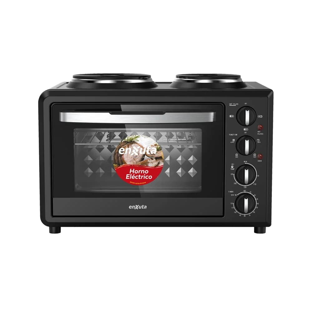 Horno Electrico Enxuta Henx032dn 32 Litros 2 Discos Negro — imagen 2 de 3