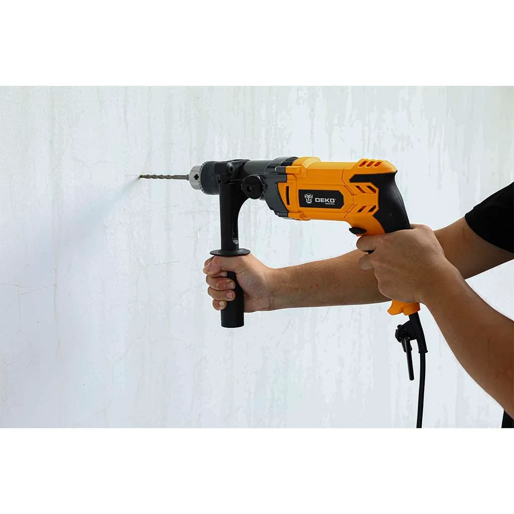 Taladro Con Percutor 16mm 1100w Deko Dkid16g120 Amarillo — imagen 5 de 5