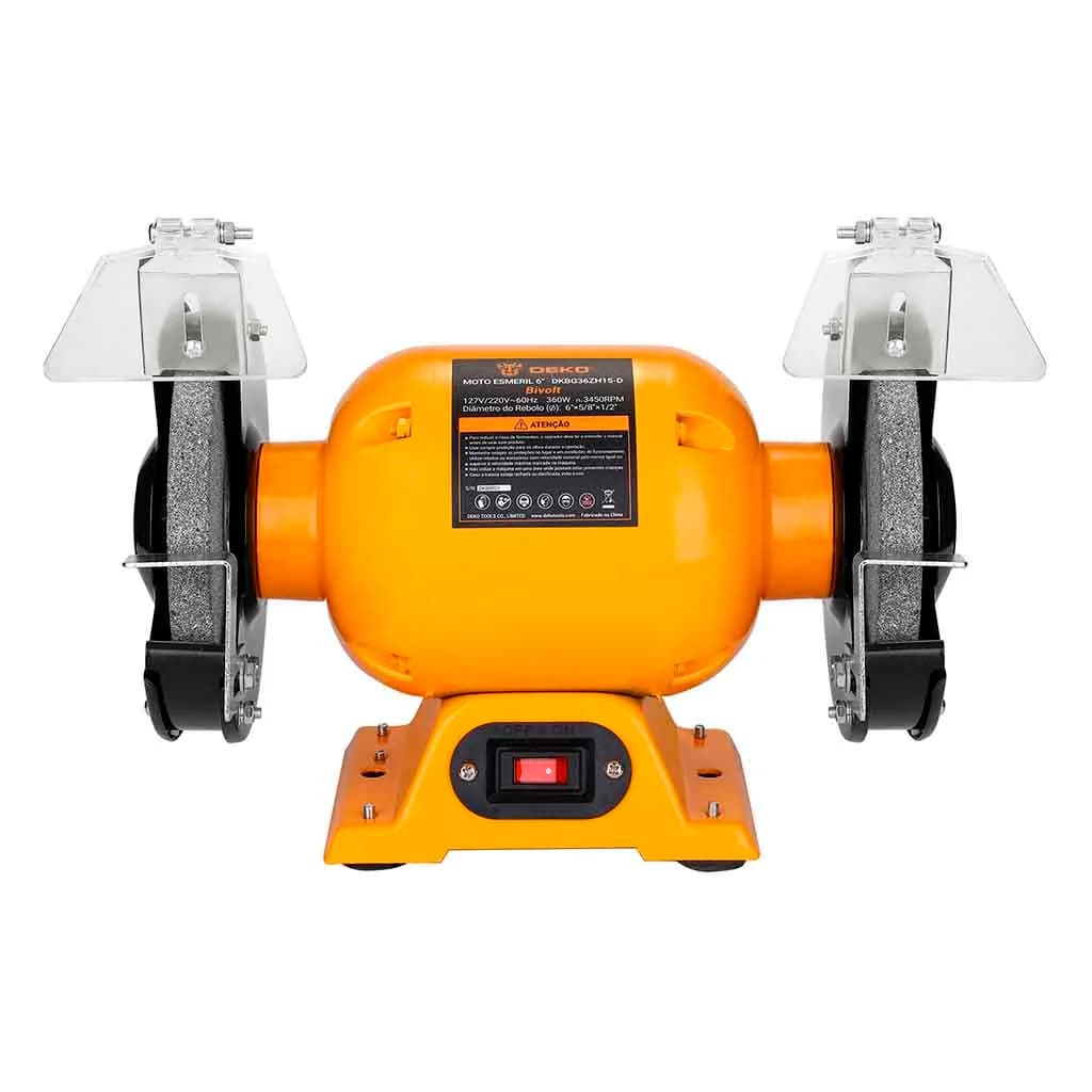 Amoladora De Banco 6 150mm Deko Dkbg36zh15-d 360w Amarillo — imagen 2 de 3