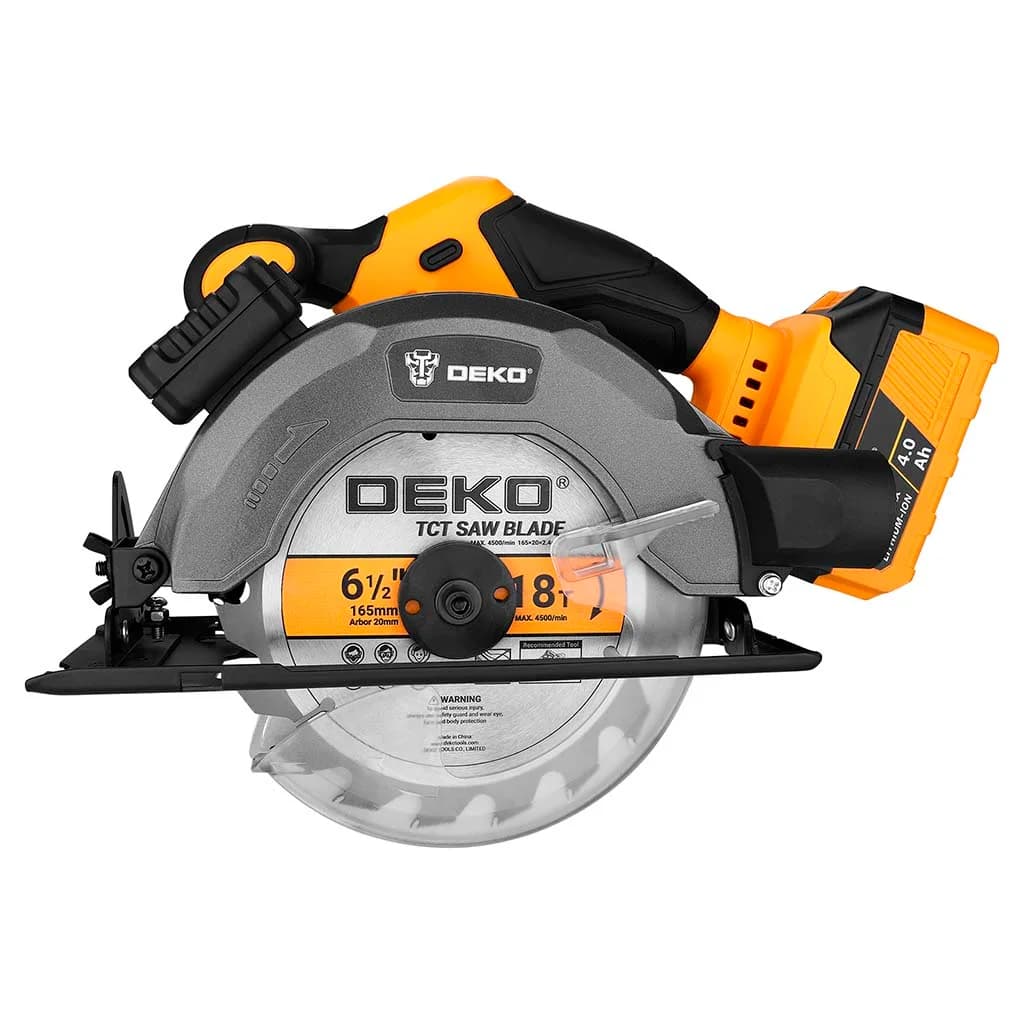 Sierra Circular A Batería Deko Dkcs20q1y-s1 Hoja 165x16mm — imagen 2 de 6