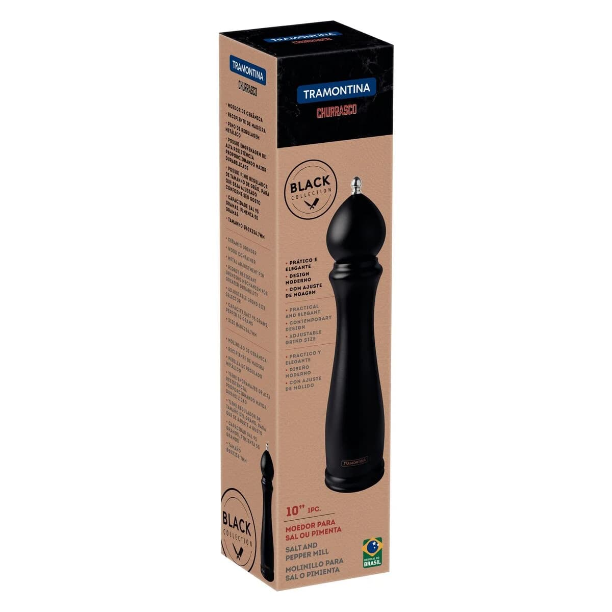 Molinillo Tramontina Churrasco Black Sal Pimienta 10 25 Cm — imagen 2 de 4