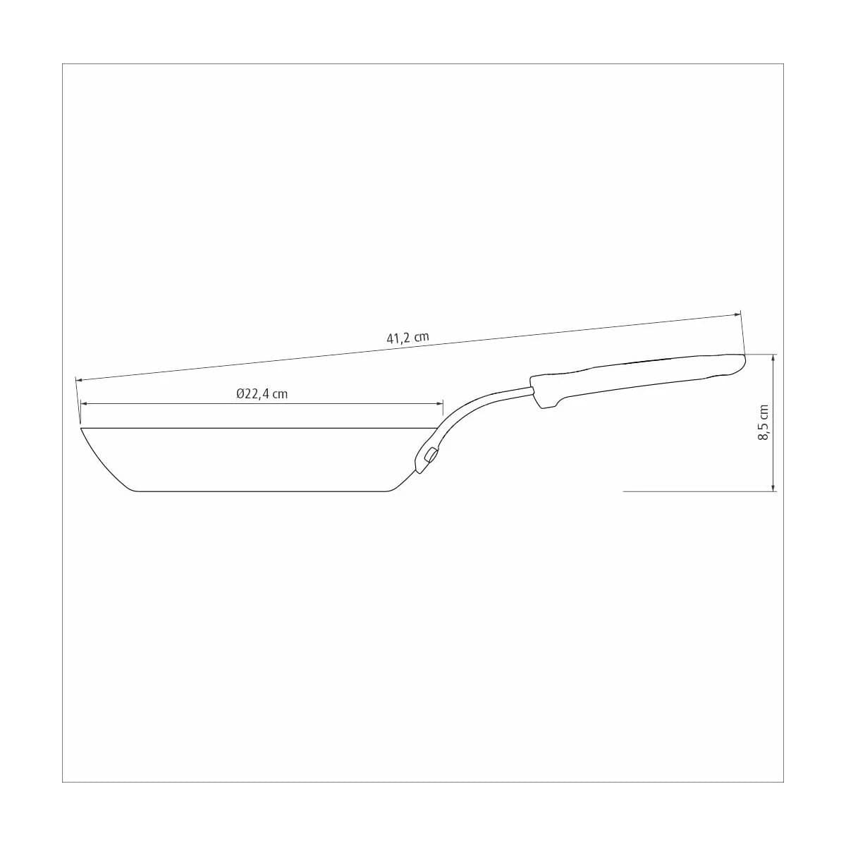 Sarten De Hierro Tramontina Profesional 22 Cm 1 Litro Negro — imagen 4 de 5