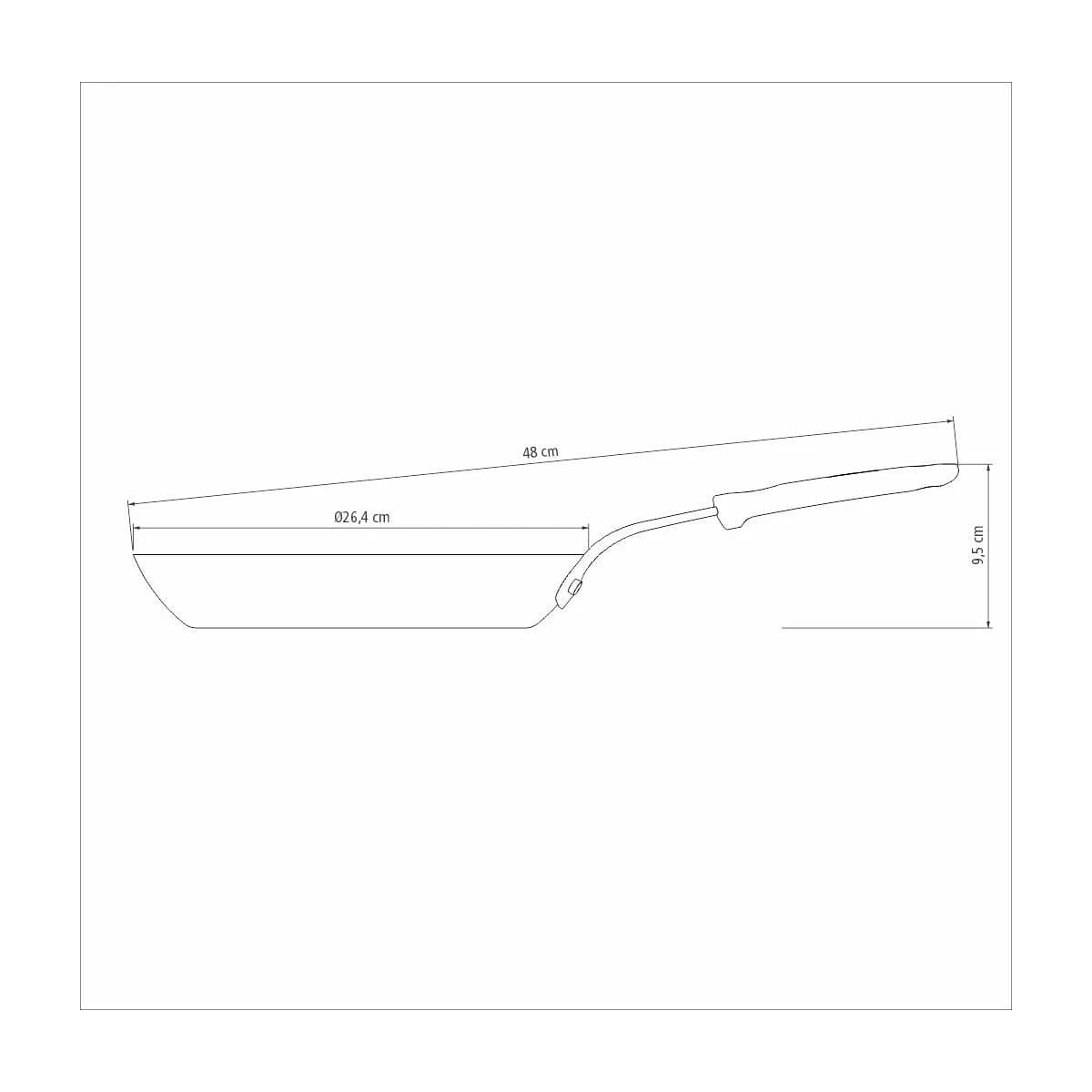 Sarten De Hierro Tramontina Profesional 26 Cm 1,7 Lts Negro — imagen 4 de 5