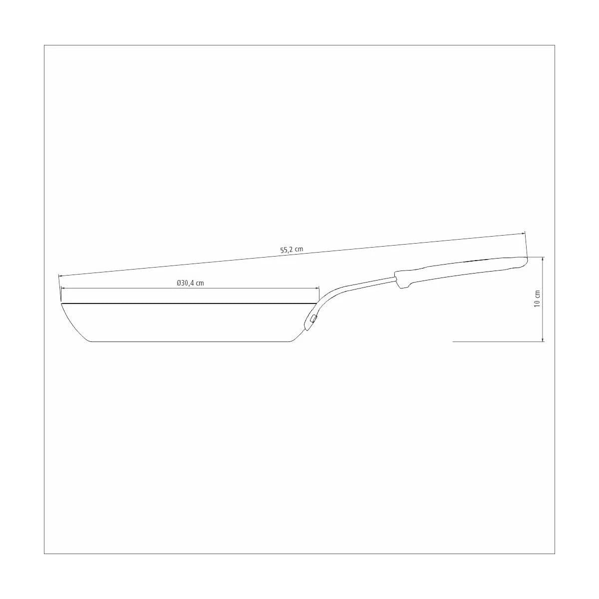 Sarten De Hierro Tramontina Profesional 30 Cm 2,4 Lts Negro — imagen 3 de 5
