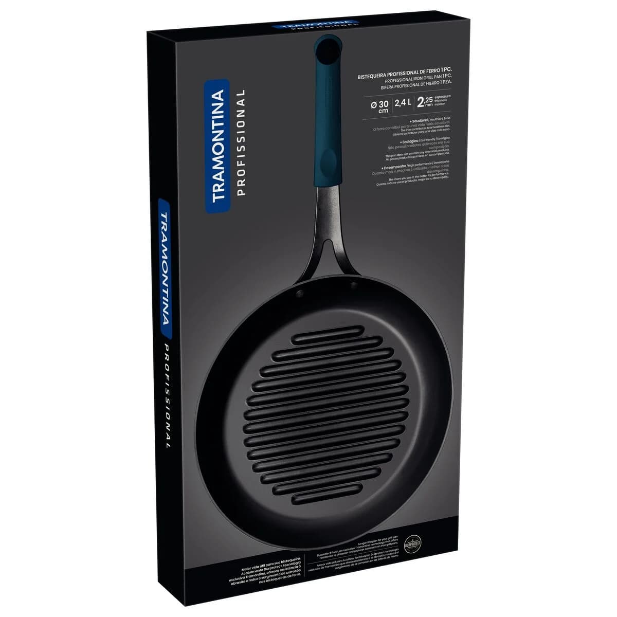 Sarten De Hierro Tramontina Profesional 30 Cm 2,4 Lts Negro — imagen 4 de 5