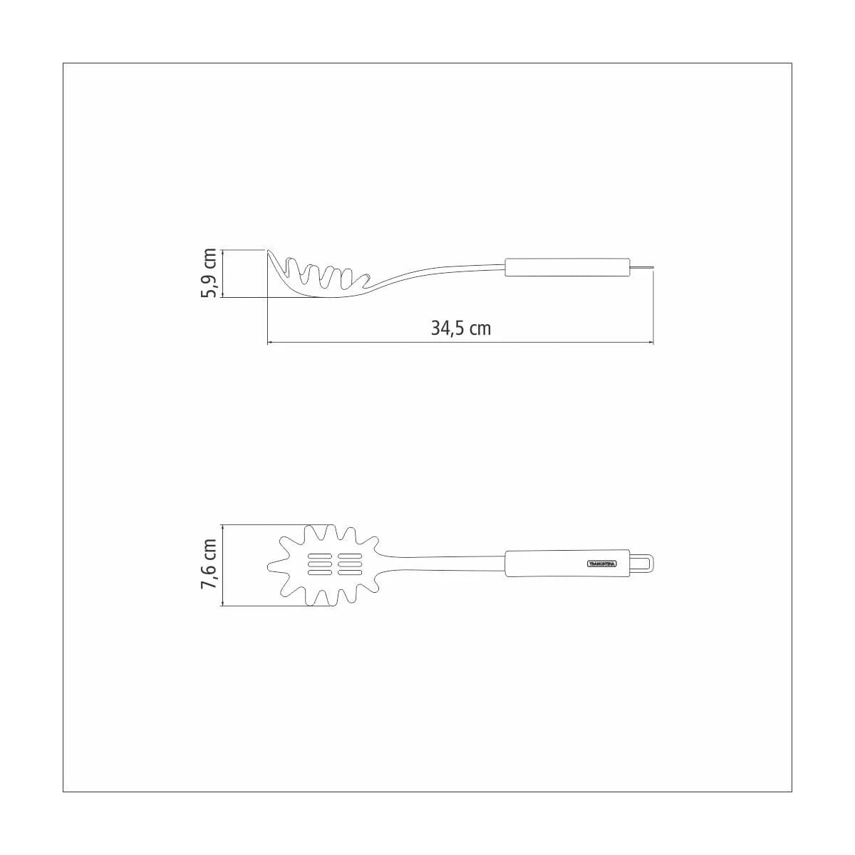 Servidor de pastas Tramontina Marffim de acero inoxidable 34.5 cm — imagen 3 de 5