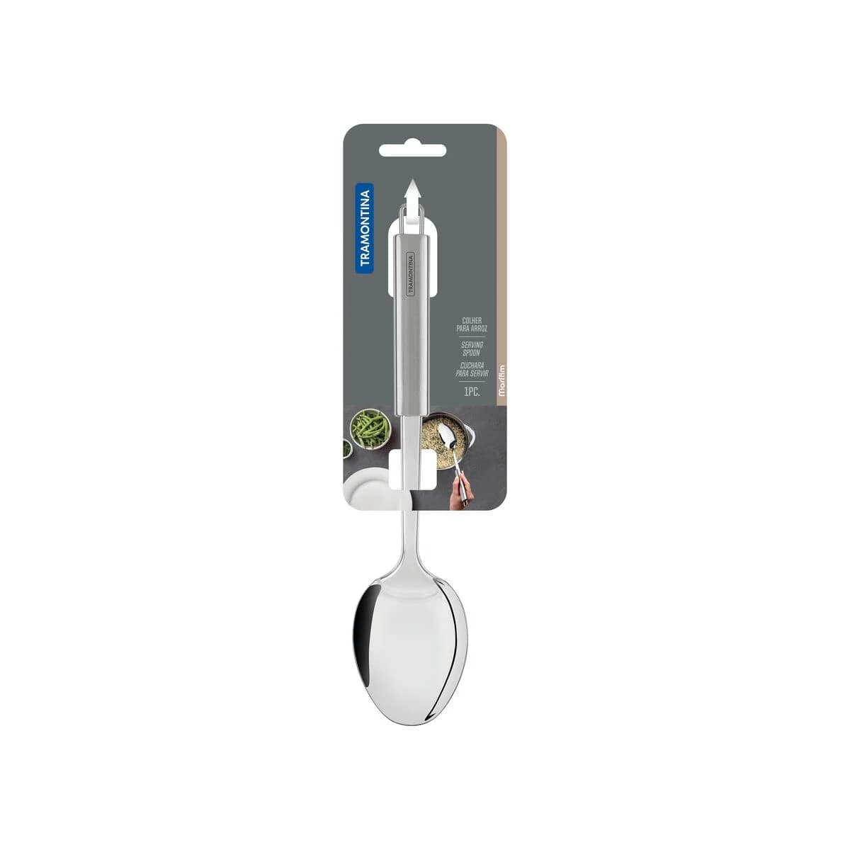 Cuchara para arroz Tramontina Marffim de acero inoxidable 32.6 cm — imagen 2 de 4