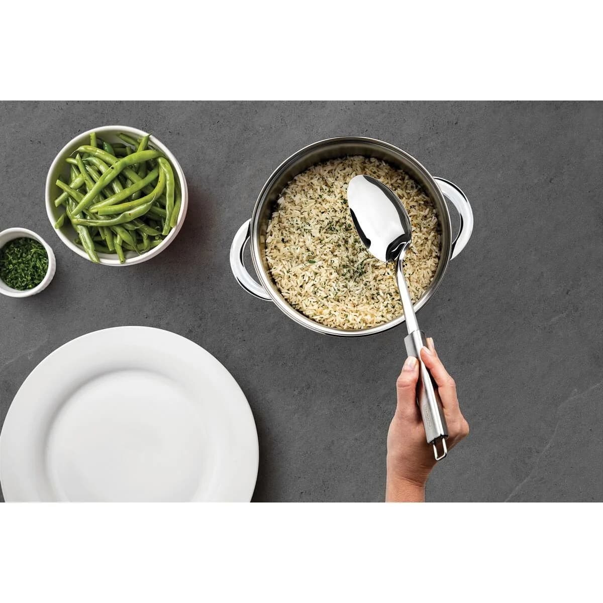 Cuchara para arroz Tramontina Marffim de acero inoxidable 32.6 cm — imagen 4 de 4