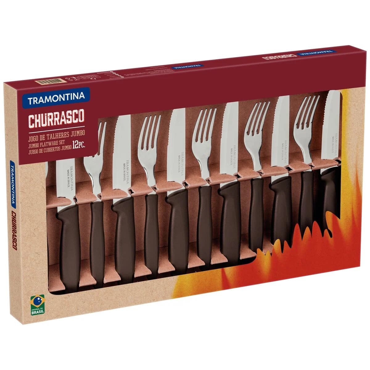 Juego De Cubiertos Tramontina Jumbo Asado 12 Pz Plenus — imagen 2 de 5