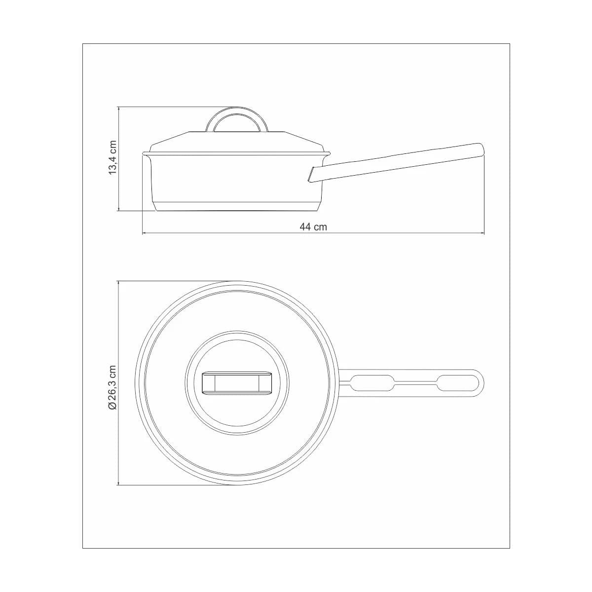 Sarten Con Tapa Tramontina Induccion 24 Cm Acero Inoxidable — imagen 3 de 4