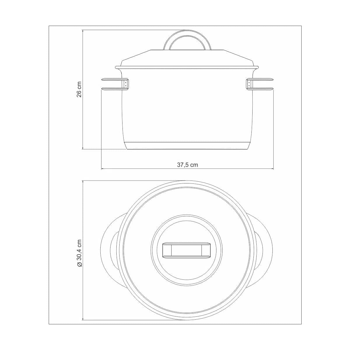 Olla Tramontina Acero Inoxidable Induccion 11,9 Litros Solar — imagen 3 de 3