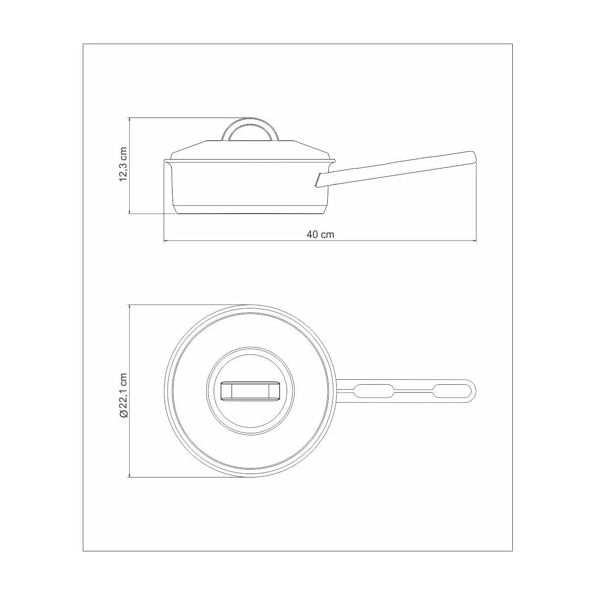 Sarten Con Tapa Tramontina Induccion 20 Cm Acero Inoxidable — imagen 3 de 4