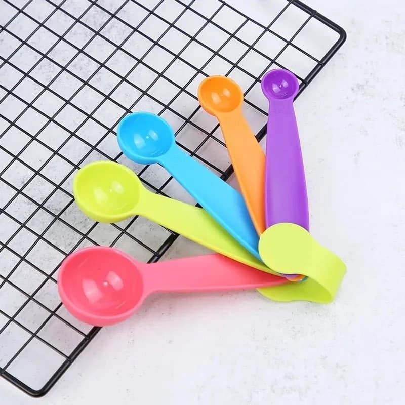 Set Cuchara Medidora 5 Piezas Plastico Reposteria Cocina — imagen 2 de 4