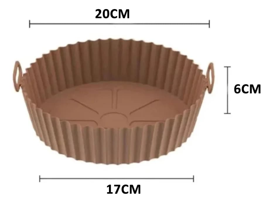 Bandeja De Silicona Para Freidora De Aire Sin Aceite 20 Cm — imagen 4 de 7