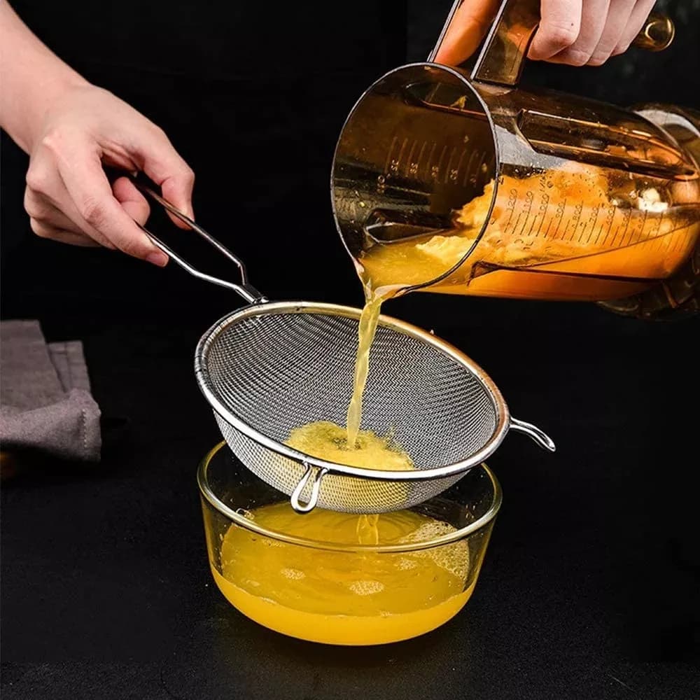 Colador De Malla Acero Inoxidable Cernidor Con Mango 16 Cm — imagen 4 de 4